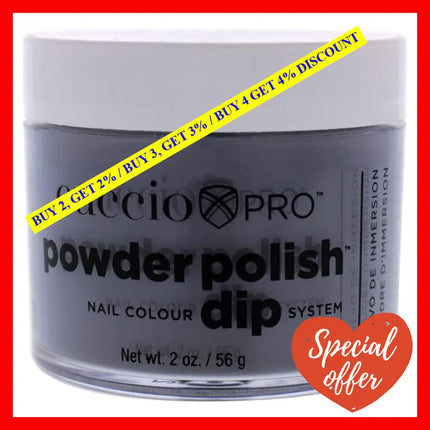 Pro Powder Polish Nail Colour Dip System - Black With Red Glitter By Cuccio For Women 1.6 Oz