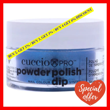 Pro Powder Polish Nail Colour Dip System - Blue With Pink Glitter By Cuccio For Women 0.5 Oz