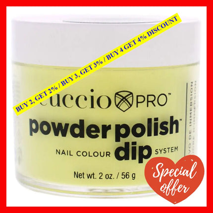 Pro Powder Polish Nail Colour Dip System - Bright Neon Yellow By Cuccio For Women 1.6 Oz