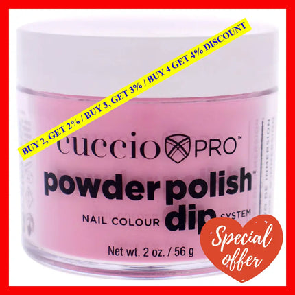 Pro Powder Polish Nail Colour Dip System - Bright Pink With Gold Mica By Cuccio For Women 1.6 Oz