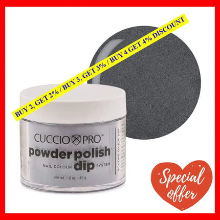 Pro Powder Polish Nail Colour Dip System - Grey With Mica By Cuccio For Women 2 Oz