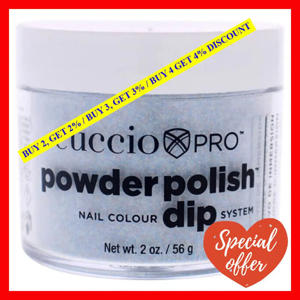 Pro Powder Polish Nail Colour Dip System - Light Blue Glitter By Cuccio For Women 1.6 Oz