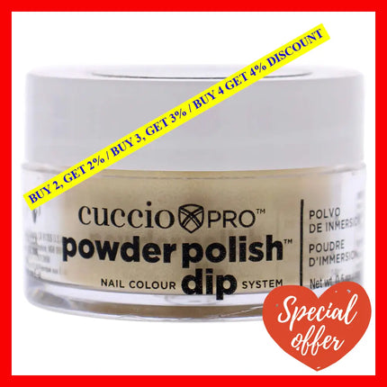 Pro Powder Polish Nail Colour Dip System - Metallic Lemon Gold By Cuccio For Women 0.5 Oz