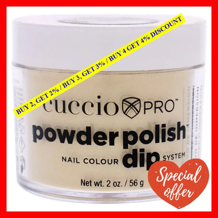 Pro Powder Polish Nail Colour Dip System - Metallic Lemon Gold By Cuccio For Women 1.6 Oz