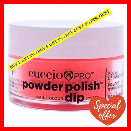 Pro Powder Polish Nail Colour Dip System - Neon Red By Cuccio For Women 0.5 Oz