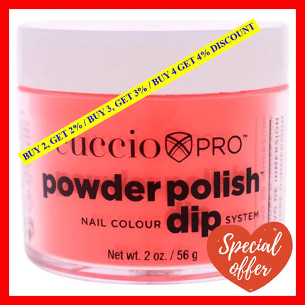 Pro Powder Polish Nail Colour Dip System - Neon Red By Cuccio For Women 1.6 Oz