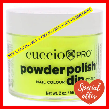 Pro Powder Polish Nail Colour Dip System - Neon Yellow By Cuccio For Women 1.6 Oz