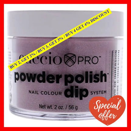 Pro Powder Polish Nail Colour Dip System - Pink With Silver Glitter By Cuccio For Women 1.6 Oz