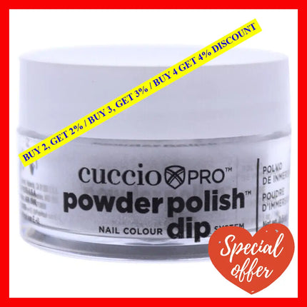 Pro Powder Polish Nail Colour Dip System - Platinum Silver Glitter By Cuccio For Women 0.5 Oz