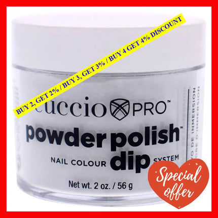 Pro Powder Polish Nail Colour Dip System - Platinum Silver Glitter By Cuccio For Women 1.6 Oz