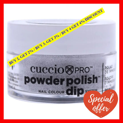 Pro Powder Polish Nail Colour Dip System - Silver With Glitter By Cuccio For Women 0.5 Oz