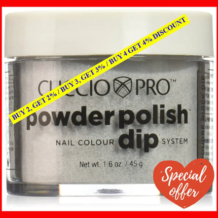 Pro Powder Polish Nail Colour Dip System - Silver With Glitter By Cuccio For Women 1.6 Oz