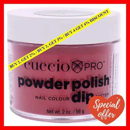 Pro Powder Polish Nail Colour Dip System - Strawberry Red By Cuccio For Women 1.6 Oz