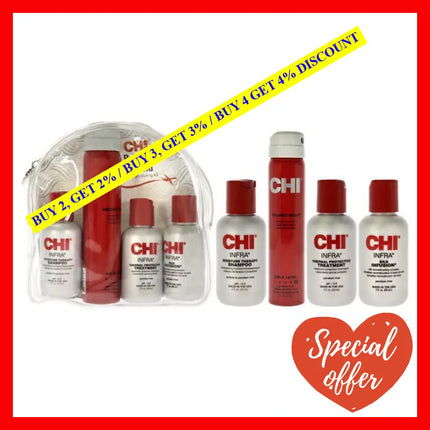 Protect And Hold On The Go Styling Kit By Chi For Unisex - 4 Pc 2Oz Infra Shampoo Treatment 2.6Oz