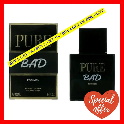 Pure Bad By Karen Low 3.4 Oz Eau De Toilette Spray For Men