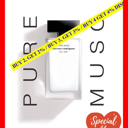 Pure Musc By Narciso Rodriguez For Women - 3.4 Oz Edp Spray