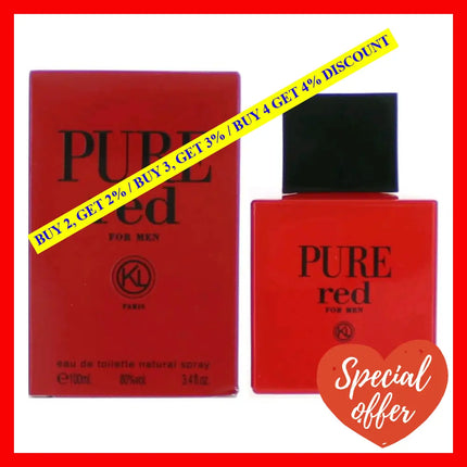 Pure Red By Karen Low 3.4 Oz Eau De Toilette Spray For Men