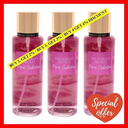 Pure Seduction By Victorias Secret For Women - 8.4 Oz Fragrance Mist Pack Of 3