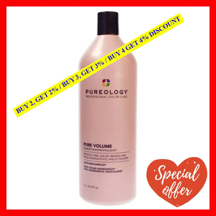 Pure Volume Conditioner By Pureology For Unisex - 1 Liter