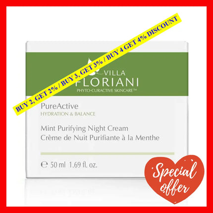 Pureactive Purifying Night Cream - Mint By Villa Floriani For Unisex 1.69 Oz