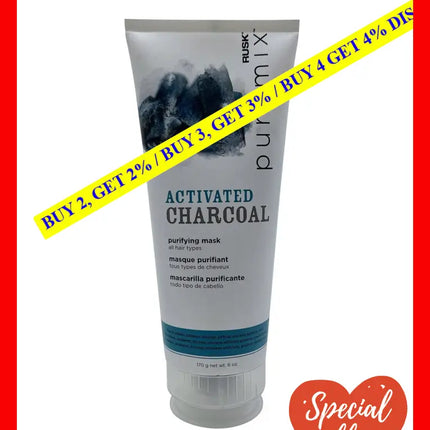 Puremix Activated Charcoal Purifying Mask By Rusk For Unisex - 6 Oz