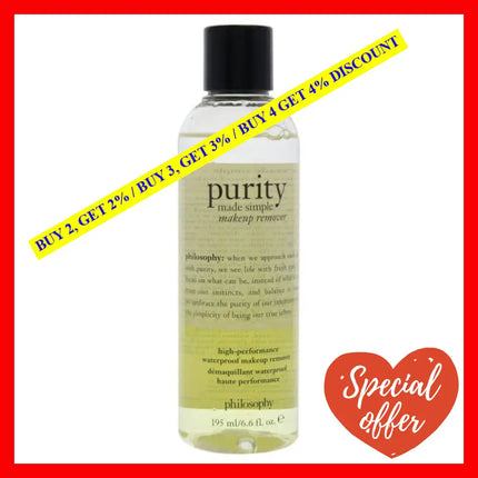 Purity Made Simple Makeup Remover High-Performance Waterproof By Philosophy For Women - 6.7 Oz