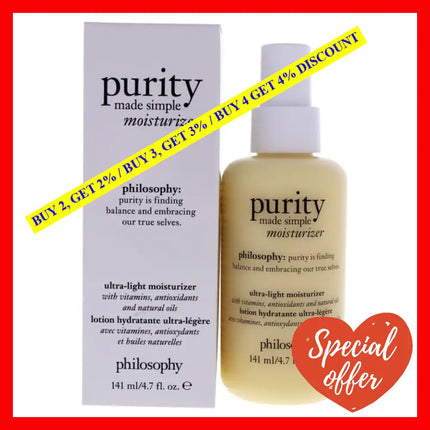 Purity Made Simple Ultra Light Moisturizer By Philosophy For Women - 4.7 Oz