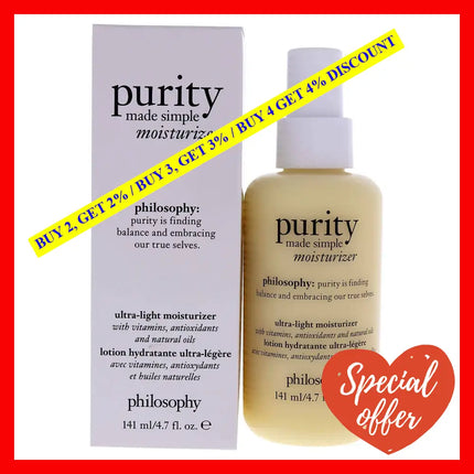 Purity Made Simple Ultra Light Moisturizer By Philosophy For Women - 4.7 Oz