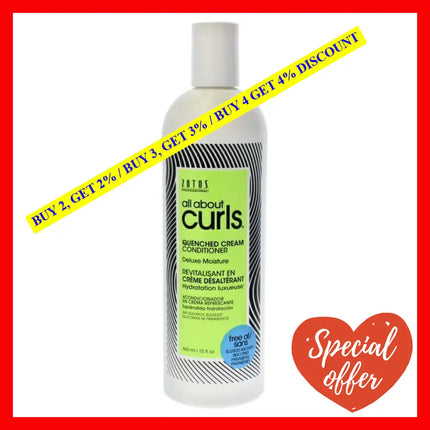 Quenched Cream Conditioner By All About Curls For Unisex - 15 Oz