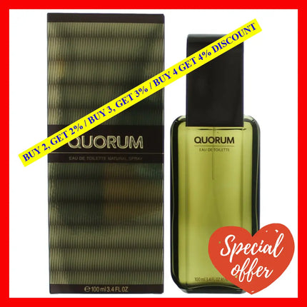 Quorum By Puig 3.4 Oz Eau De Toilette Spray For Men