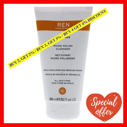 Radiance Micro Polish Cleanser By Ren For Unisex - 5.1 Oz