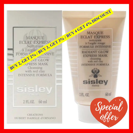 Radiant Glow Express Mask Cleansing With Red Clay Intensive Formula By Sisley For Women - 2 Oz