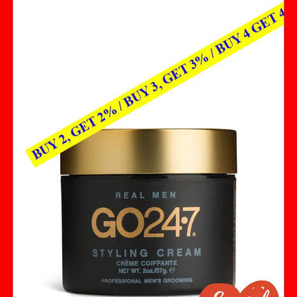 Real Men Styling Cream By Go247 For - 2 Oz