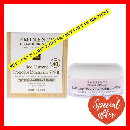 Red Currant Protective Moisturizer Spf 40 By Eminence For Unisex - 2 Oz Sunscreen