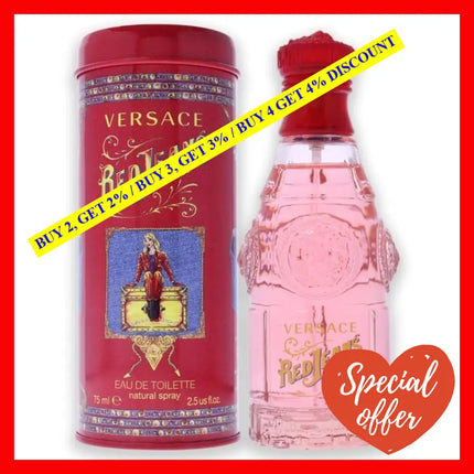 Red Jeans By Versace For Women - 2.5 Oz Edt Spray