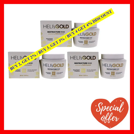 Restructure Masque By Helis Gold For Unisex - 16.9 Oz Pack Of 3