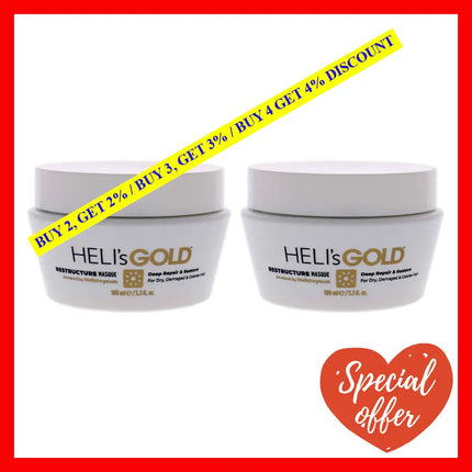 Restructure Masque By Helis Gold For Unisex - 3.3 Oz Pack Of 2