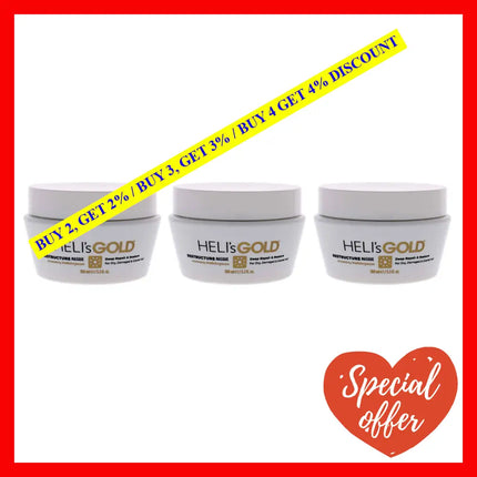 Restructure Masque By Helis Gold For Unisex - 3.3 Oz Pack Of 3