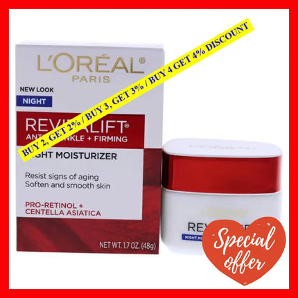 Revitalift Anti-Wrinkle And Firming Night Moisturizer By Loreal Professional For Unisex - 1.7 Oz