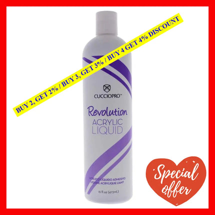 Revolution Acrylic Liquid By Cuccio Pro For Women - 16 Oz