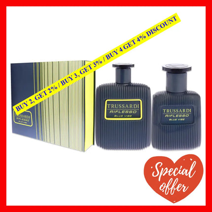 Riflesso Blue Vibe By Trussardi For Men - 2 Pc Gift Set 3.4 Oz Edt Spray 1Oz