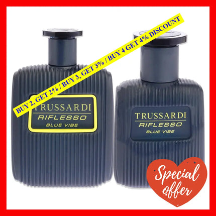 Riflesso Blue Vibe By Trussardi For Men - 2 Pc Gift Set 3.4 Oz Edt Spray 1Oz