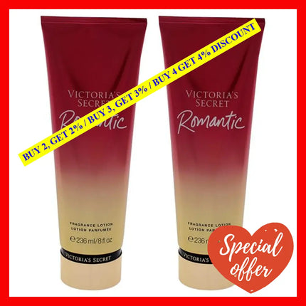 Romantic Fragrance Lotion By Victorias Secret For Women - 8 Oz Body Pack Of 2