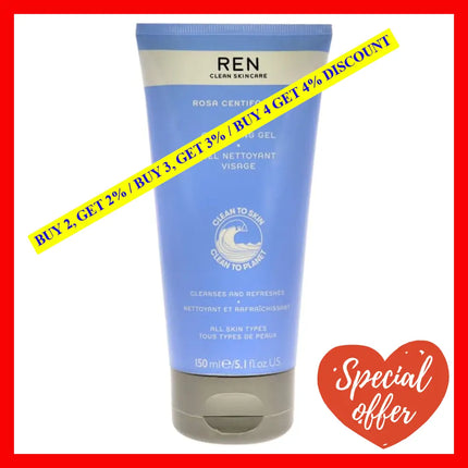 Rosa Centifolia Cleansing Gel By Ren For Unisex - 5.1 Oz