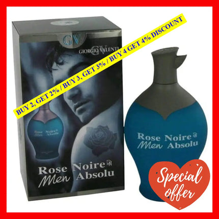 Rose Noire Absolu By Giorgio Valenti 3.3 Oz Eau De Toilette Spray For Men