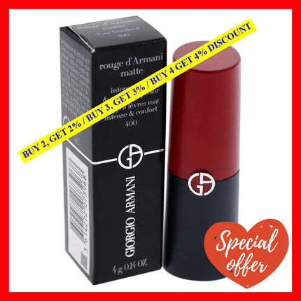 Rouge D Armani Matte Lipstick - 400 Four Hundred By Giorgio For Women 0.14 Oz