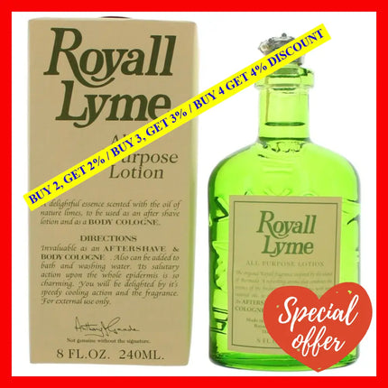 Royall Lyme By Fragrances 8 Oz All Purpose Lotion For Men