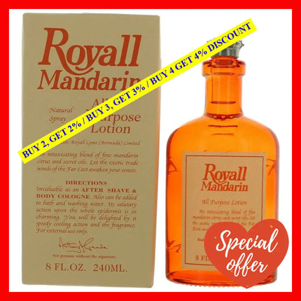 Royall Mandarin By Fragrances 8 Oz All Purpose Lotion For Men