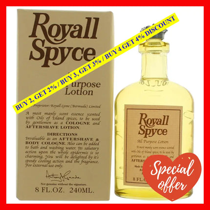 Royall Spyce By Fragrances 8 Oz All Purpose Lotion For Men