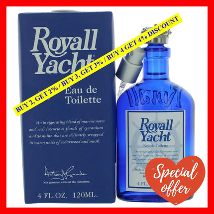 Royall Yacht By Fragrances 4 Oz Eau De Toilette Spray For Men